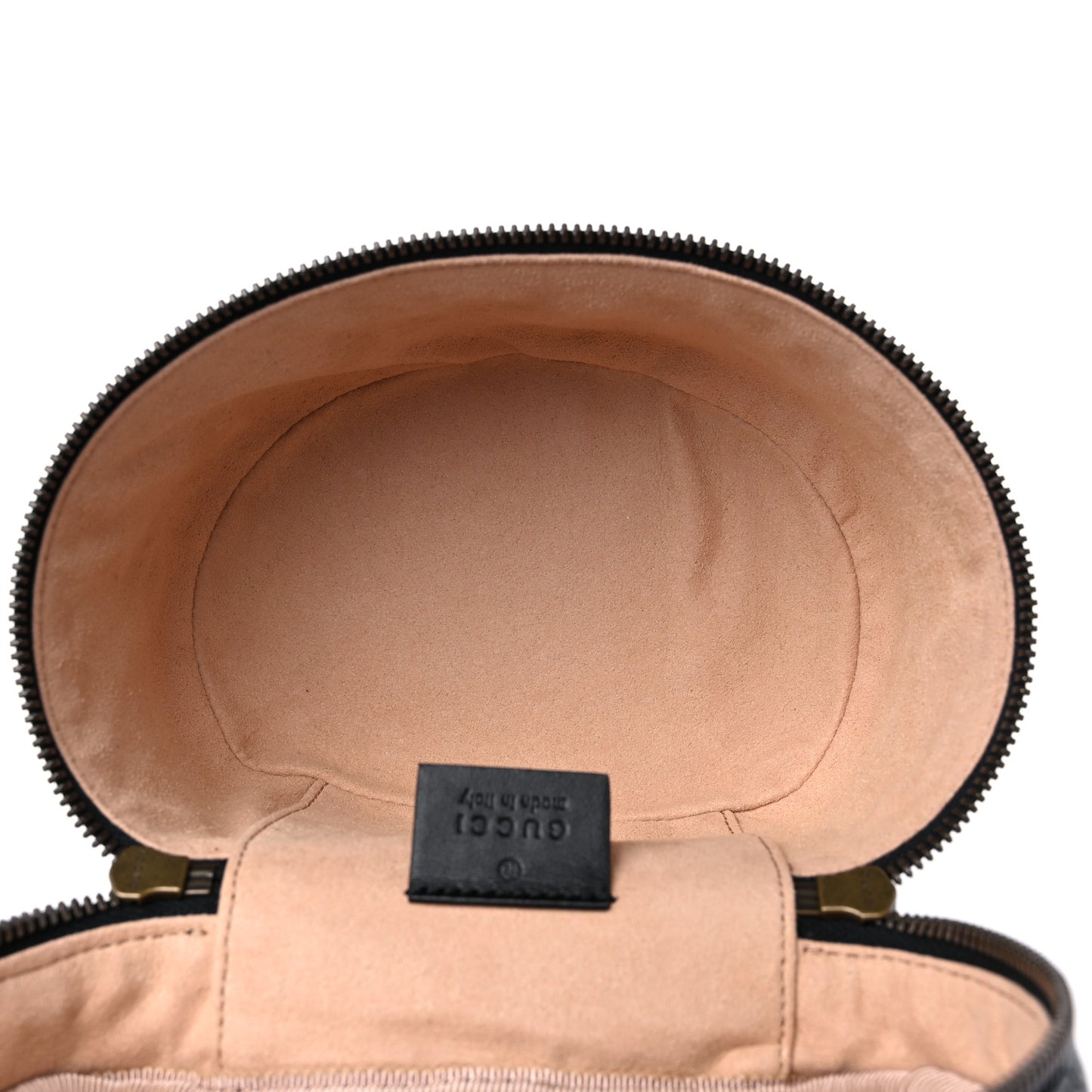 Calfskin Matelasse Mini GG Marmont Round Backpack Black