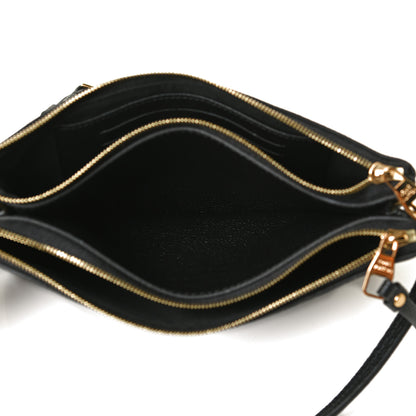Louis Vuitton Empreinte Monogram Giant Double Zip Pochette Black Cream 7 of 11