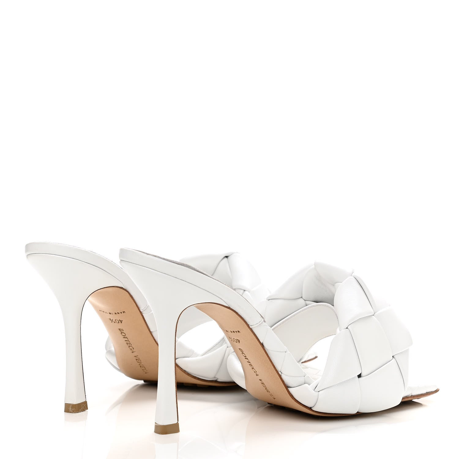 Bottega Veneta Nappa Maxi Intrecciato Lido Mule Sandals 40.5 Optic White 4 of 8