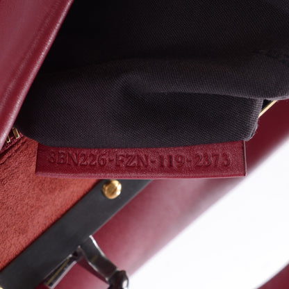 Fendi Vitello Suede Medium Peekaboo Iconic Satchel Rubino Peonia 6 of 16