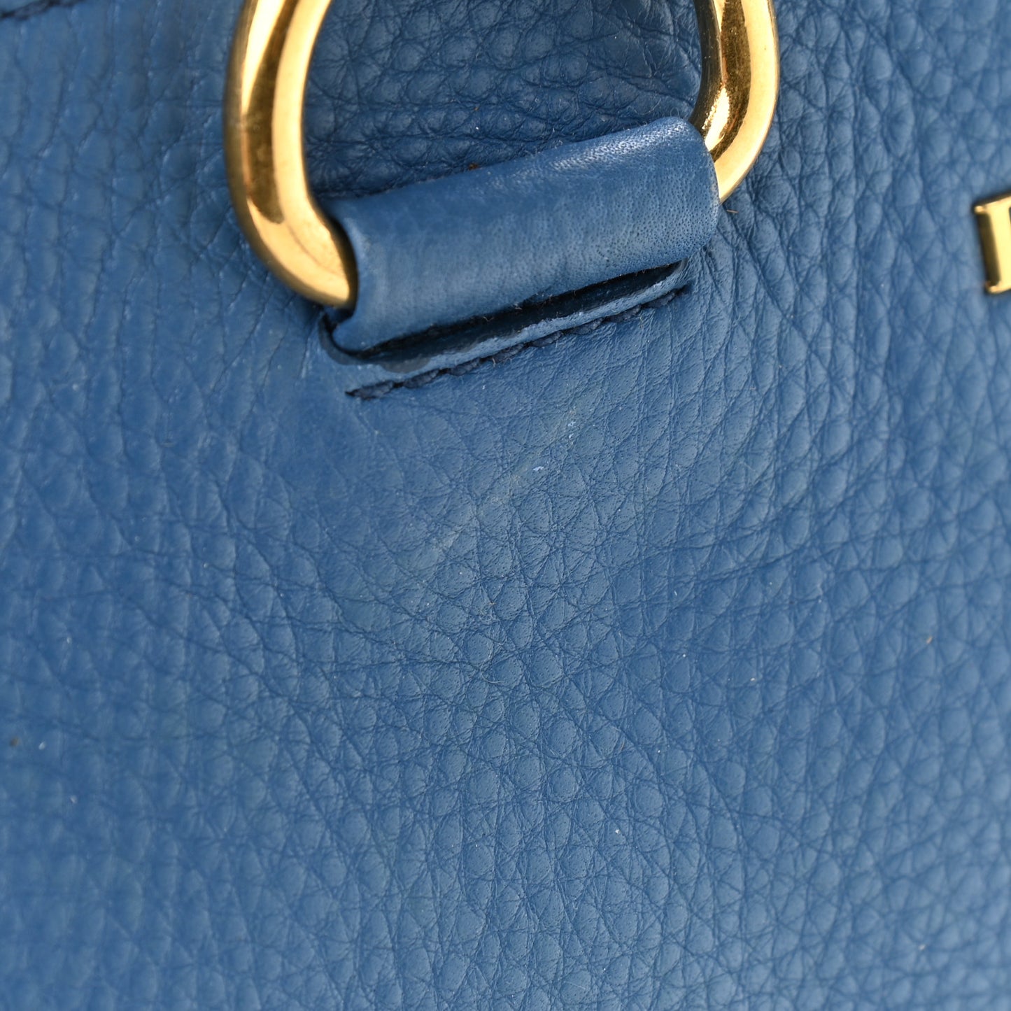 Vitello Daino Bauletto Tote Cobalto