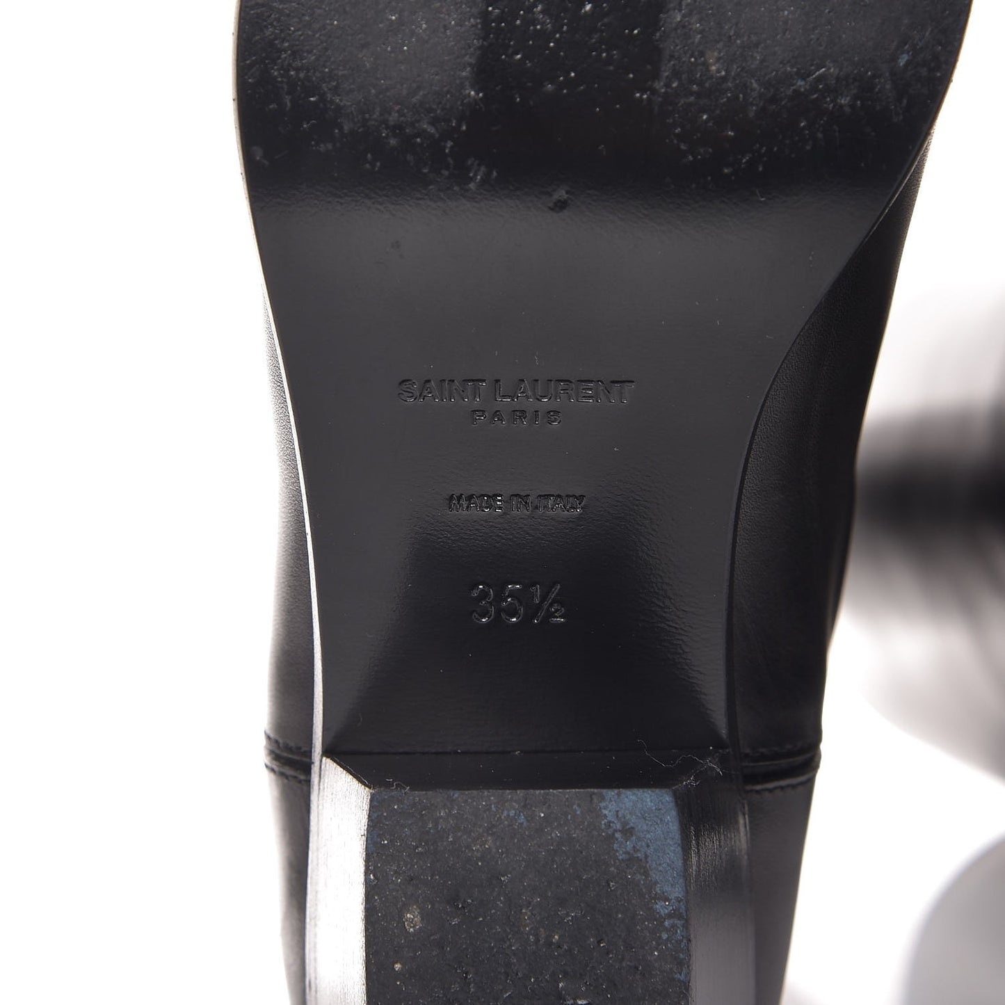 Calfskin Rock Long Boots 35.5 Black