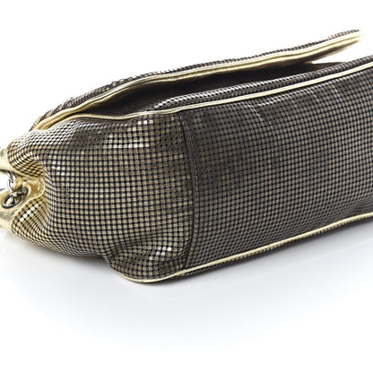 Chanel Metallic Lambskin Perforated Hollywood Accordion Flap Bag Gold 8 of 9