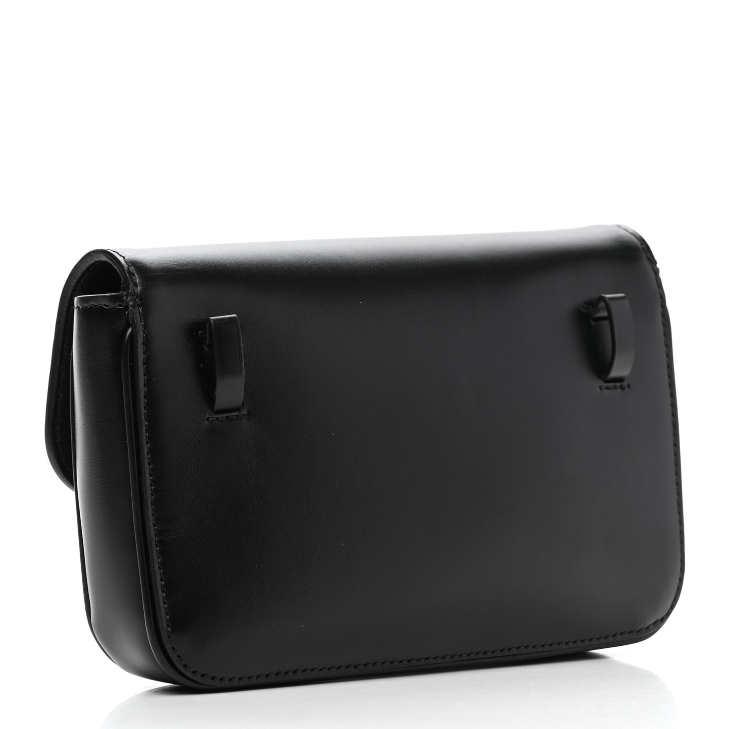 Smooth Calfskin Tassel Belt Bag Black