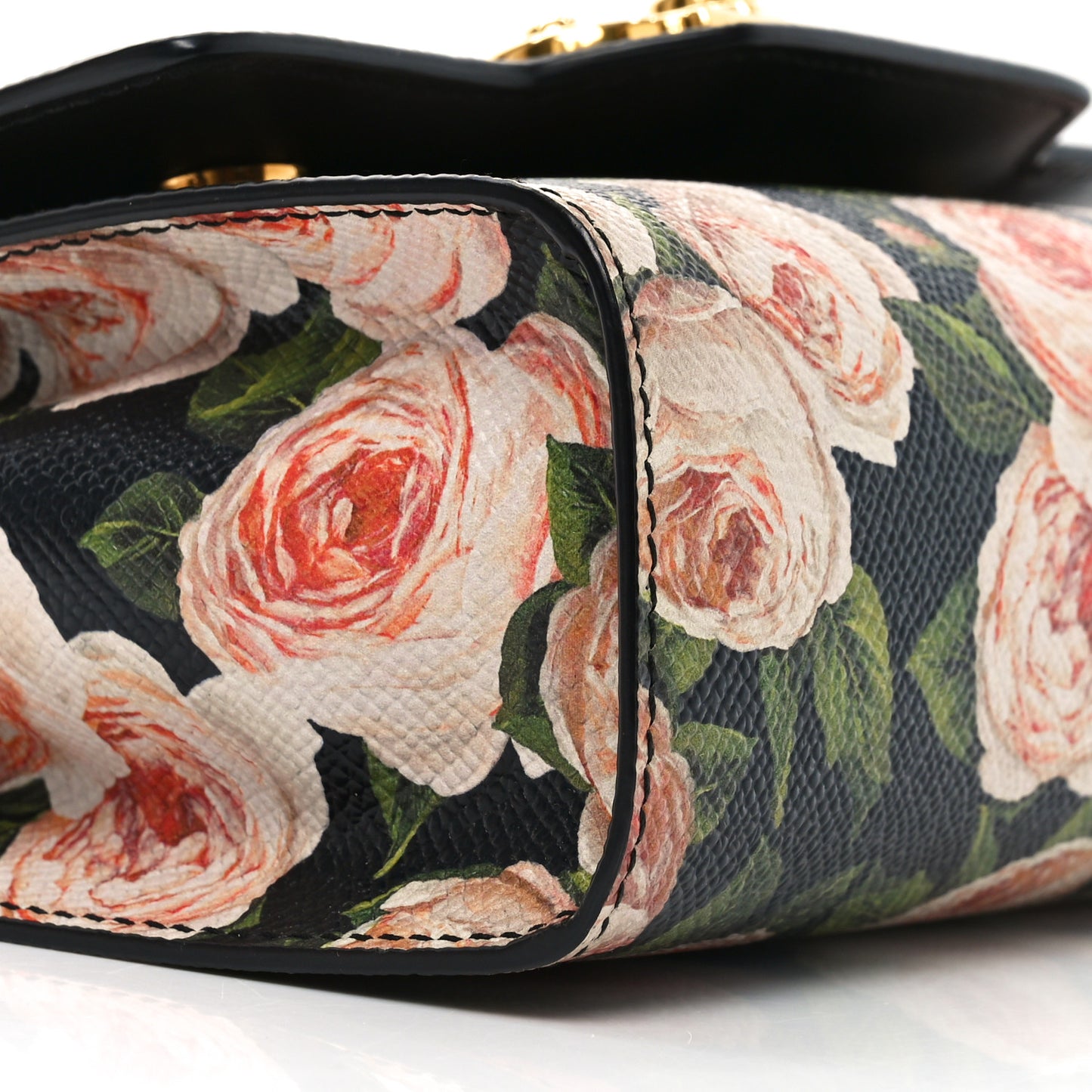 Dauphine Floral Print Micro Welcome Crossbody Bag Black Multicolor