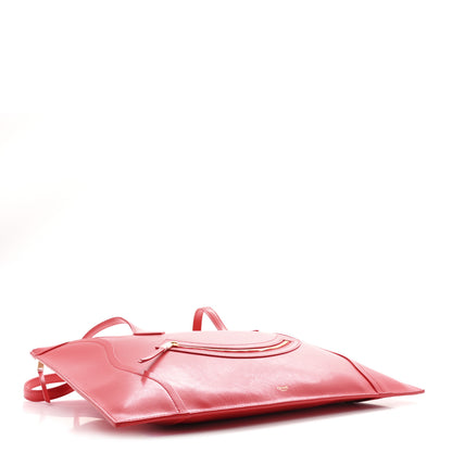 Celine Glossy Calfskin Flat Luggage Shoulder Bag Ultra Red 4 of 10