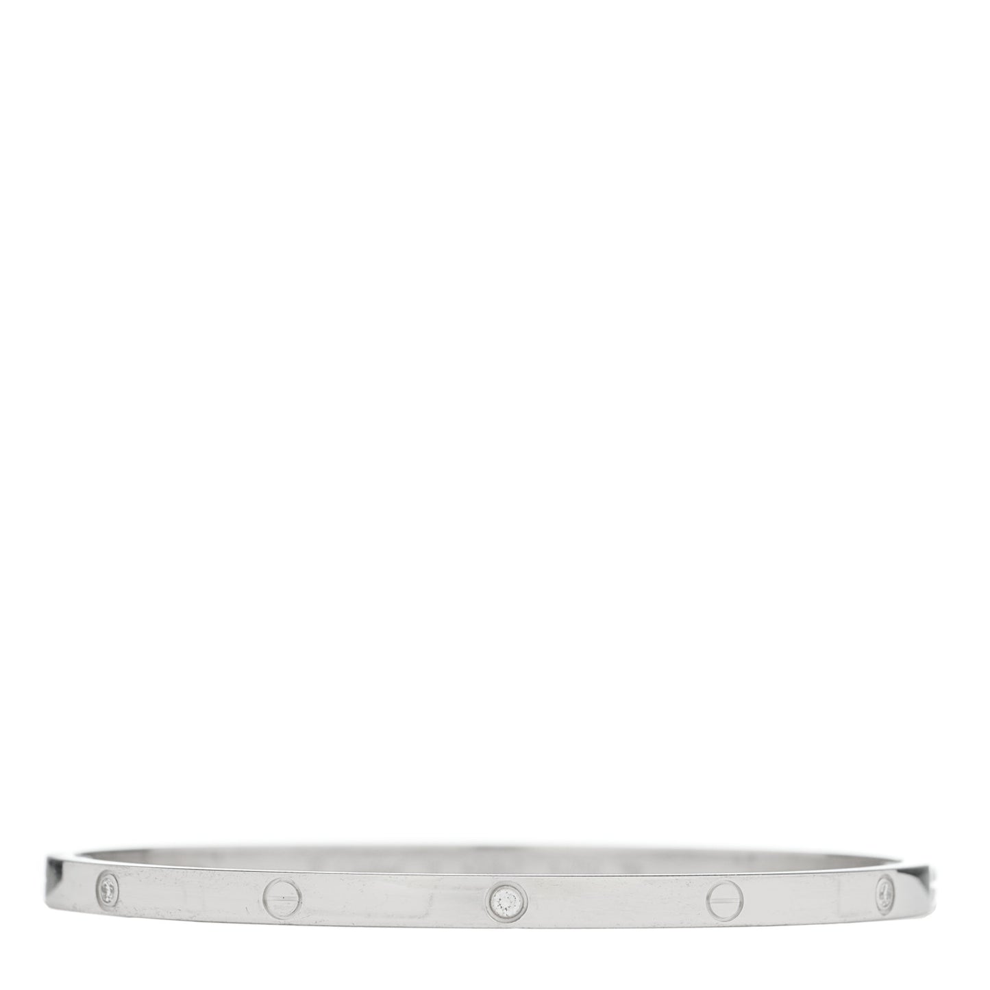 18K White Gold 6 Diamond Small LOVE Bracelet 18