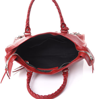 Balenciaga Chevre Silver Metallic Edge Hardware S City Bordeaux 4 of 9