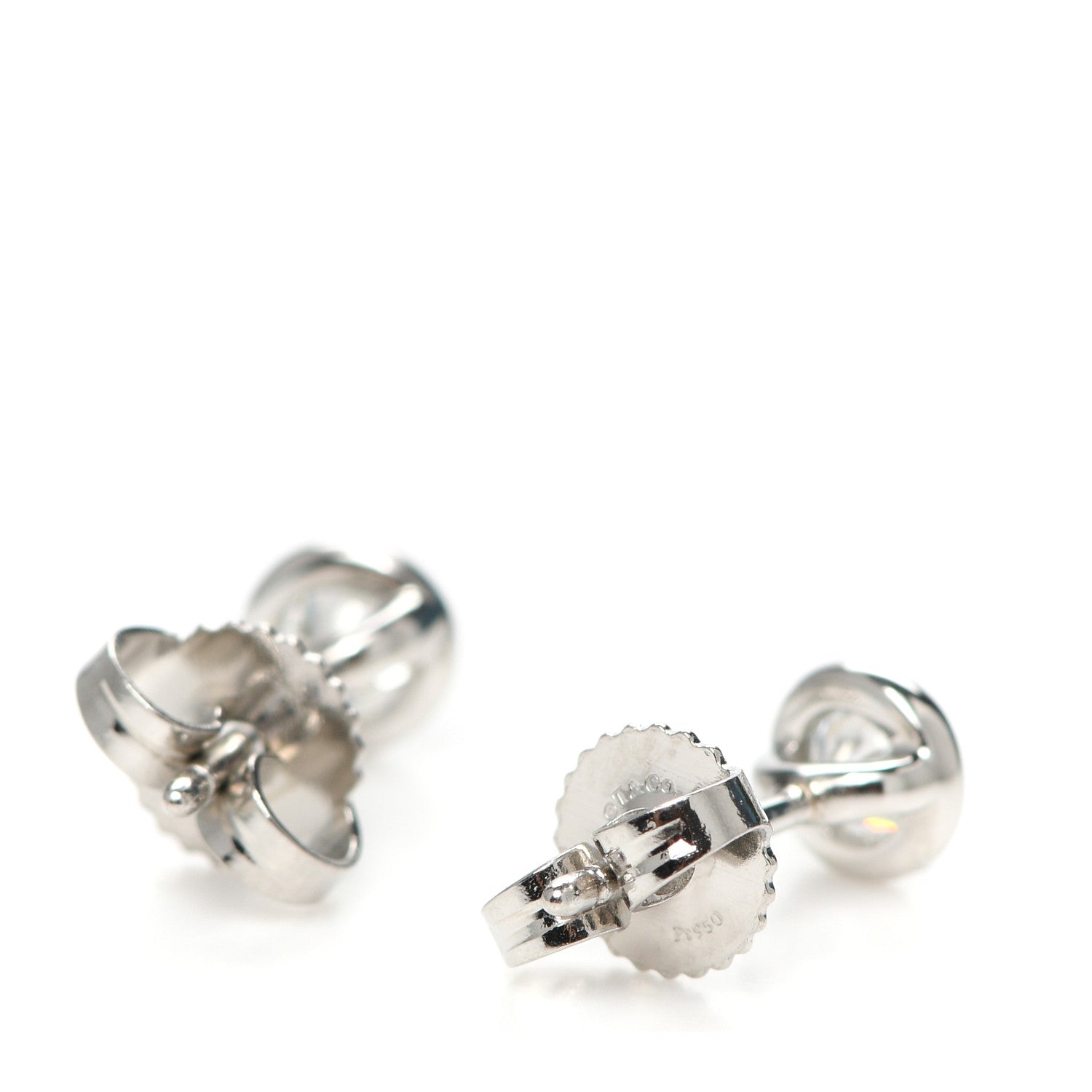 Tiffany Platinum Diamond .34ctw Elsa Peretti Diamonds By The Yard Earrings 3 of 5