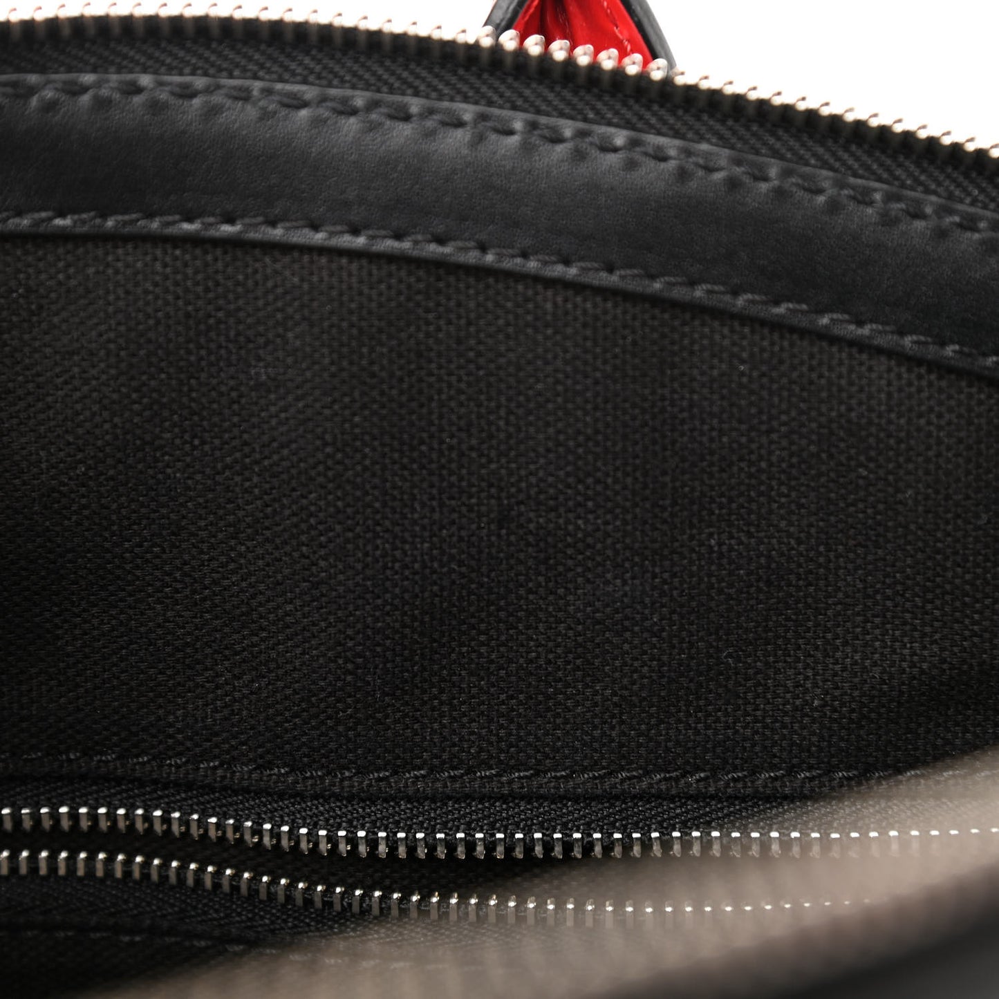 Lambskin Applique Lotus Flower De Manta Tote Black Red