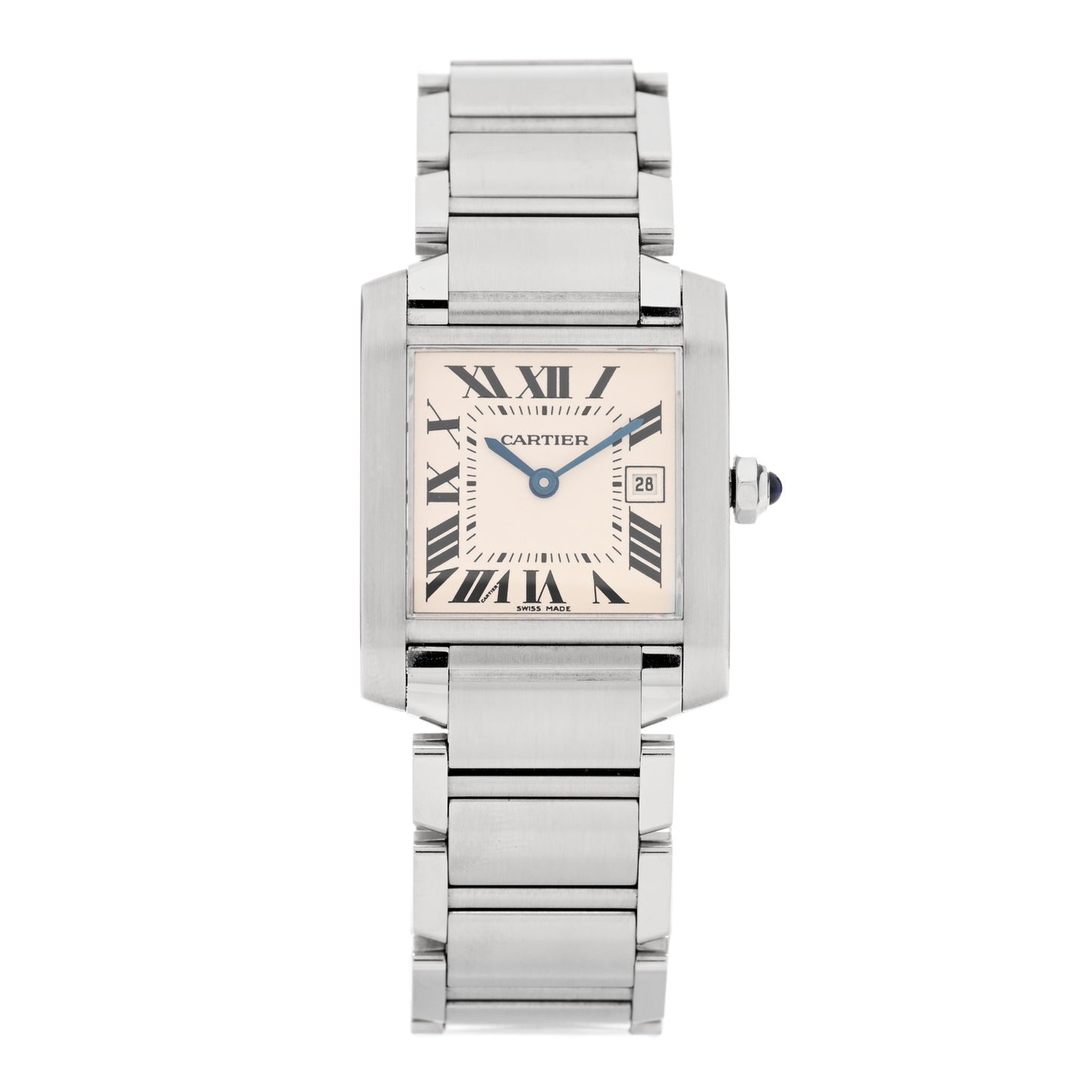 Stainless Steel 25mm Tank Francaise Quartz Watch