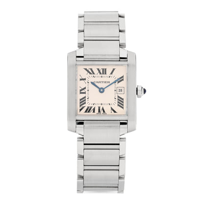 Cartier Stainless Steel 25mm Tank Francaise Quartz Watch 1 of 4