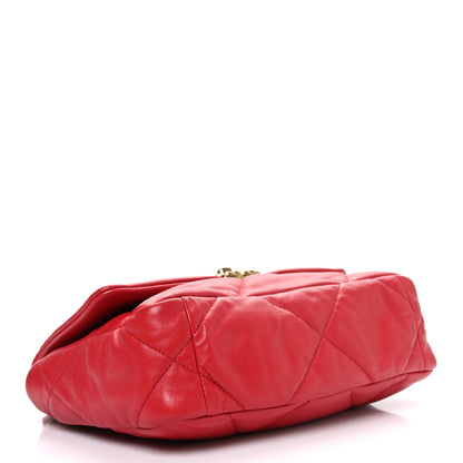 Chanel Lambskin Quilted Medium Chanel 19 Flap Red 4 of 11