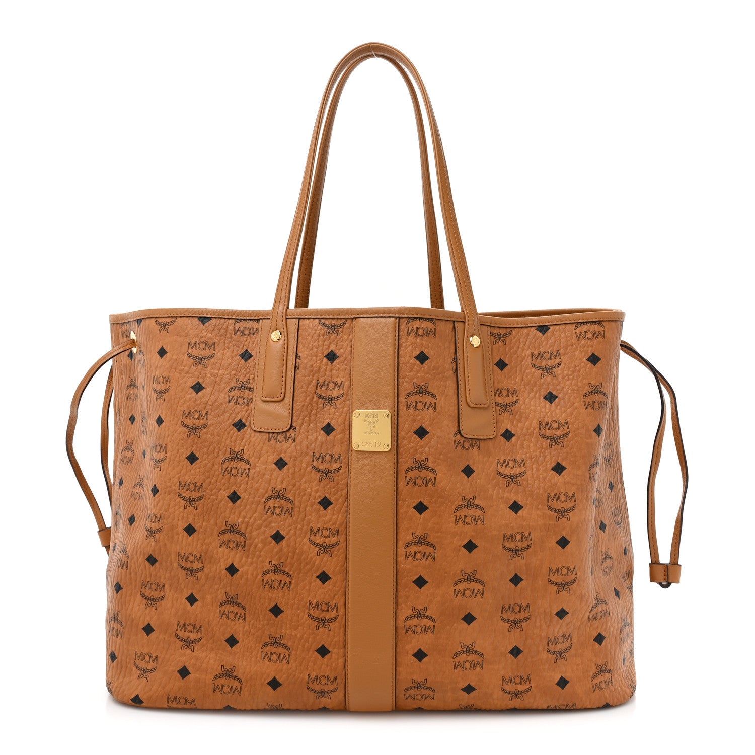 MCM Visetos Large Liz Reversible Shopper Tote Cognac 1 of 17