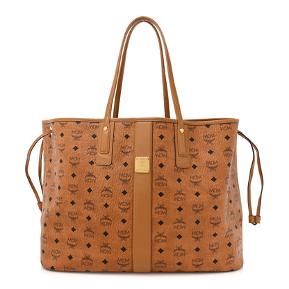 MCM Visetos Large Liz Reversible Shopper Tote Cognac 1 of 17