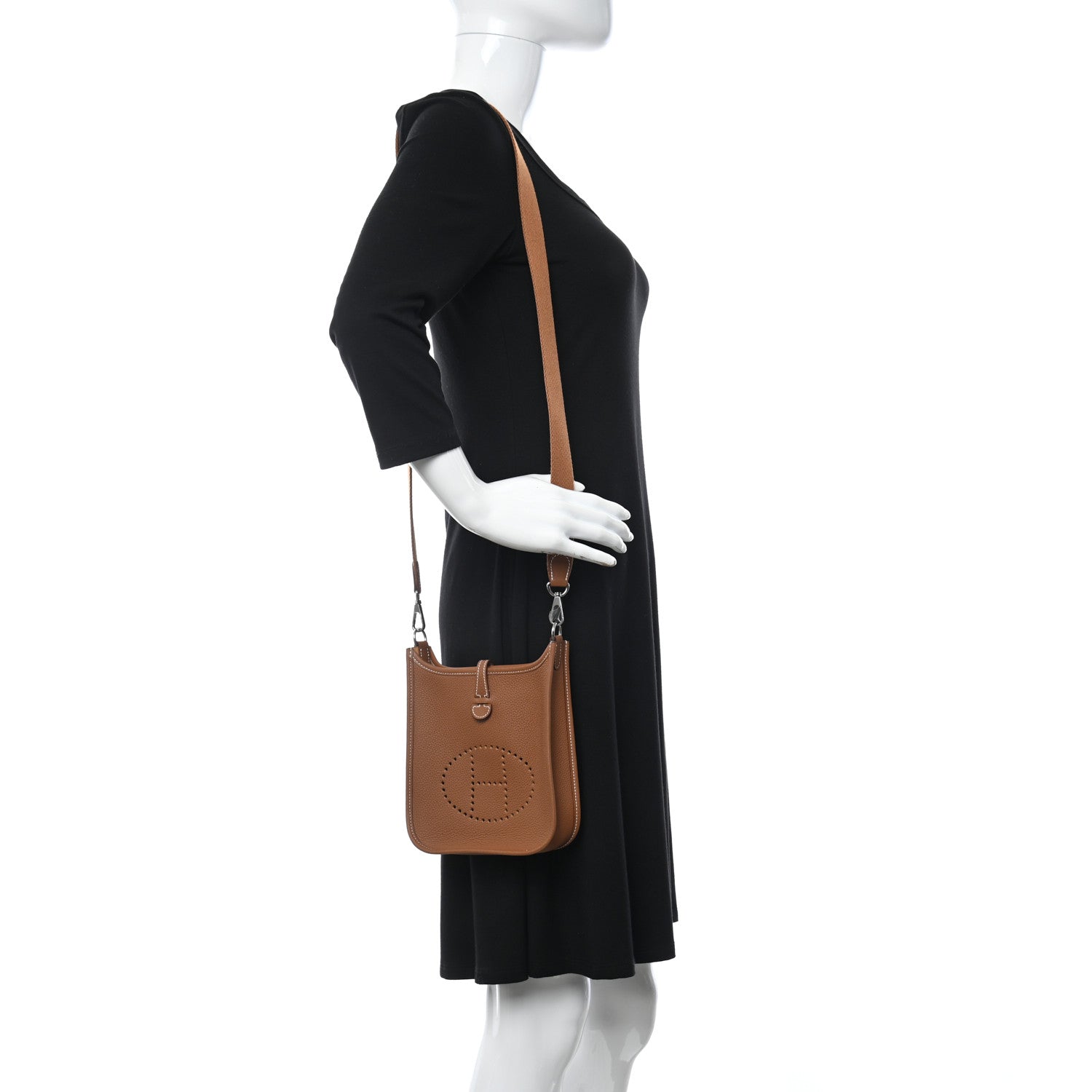 Hermes Taurillon Clemence Evelyne TPM Gold 2 of 11