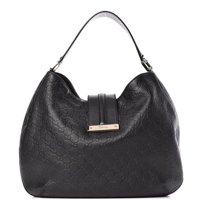 Gucci Guccissima Large New Ladies Web Hobo Black 1 of 11