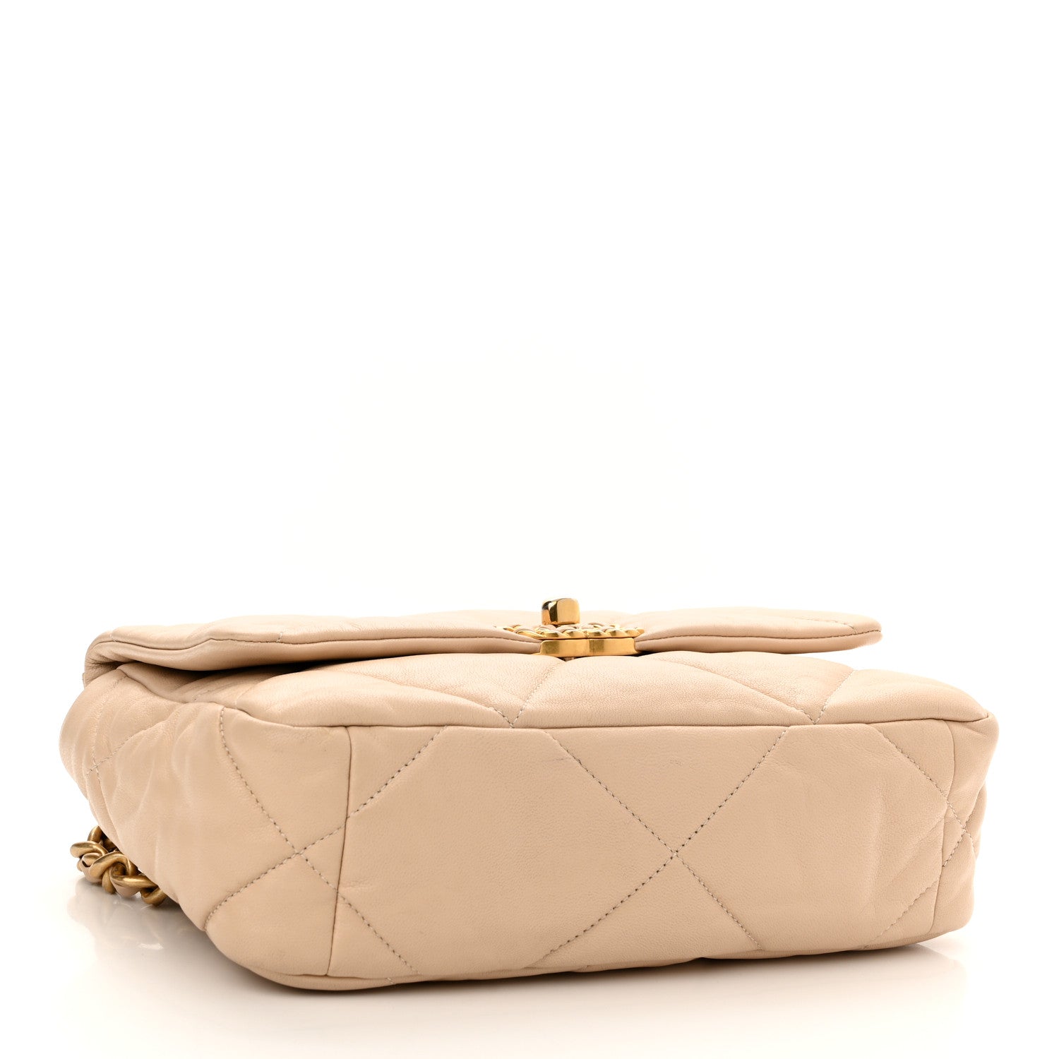 Chanel Lambskin Quilted Medium Chanel 19 Flap Beige 4 of 11