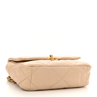 Chanel Lambskin Quilted Medium Chanel 19 Flap Beige 4 of 11