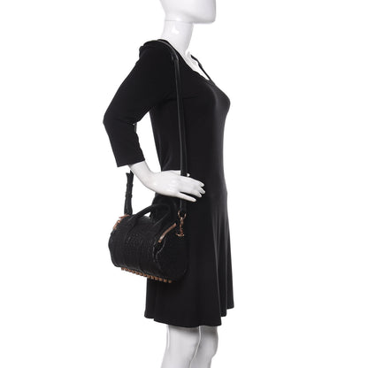 Alexander Wang Pebbled Lambskin Mini Rockie Black Rose Gold Hardware 2 of 9