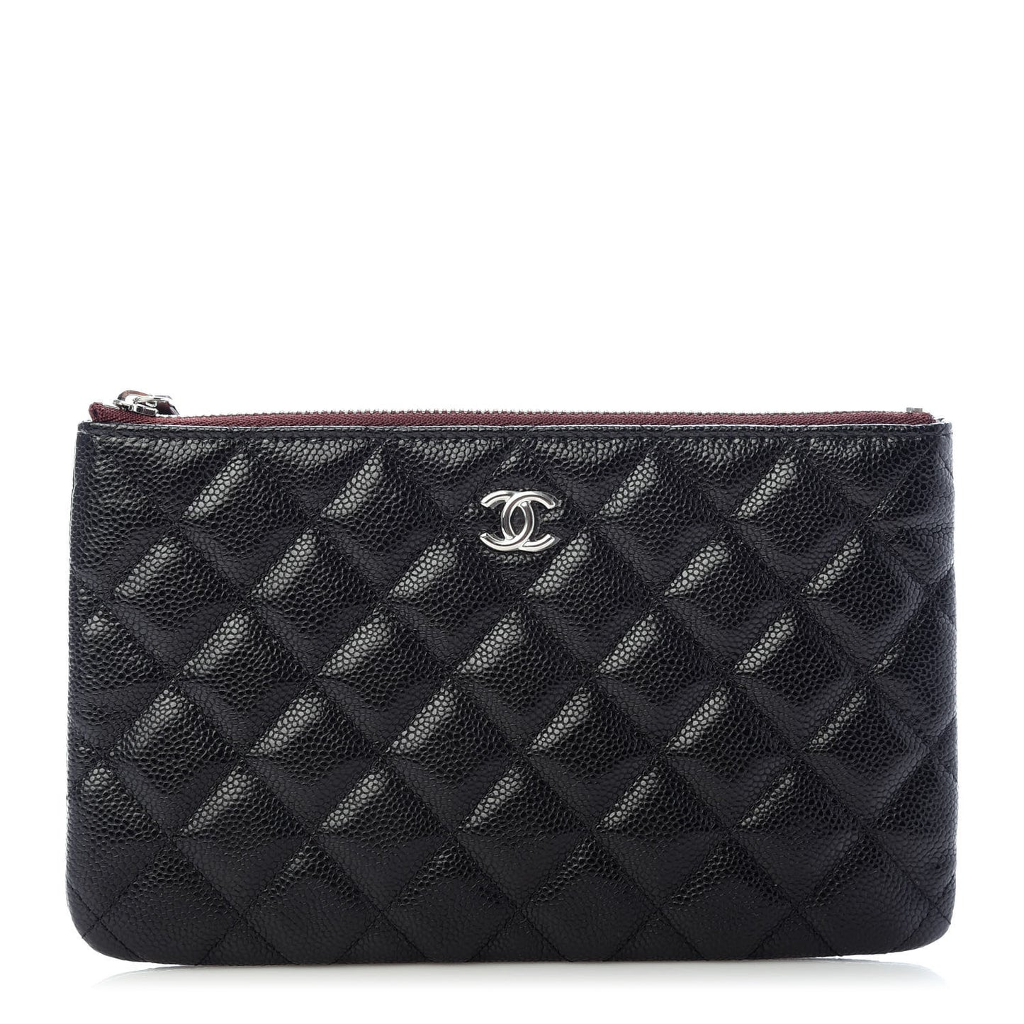 Caviar Quilted Cosmetic Case Black