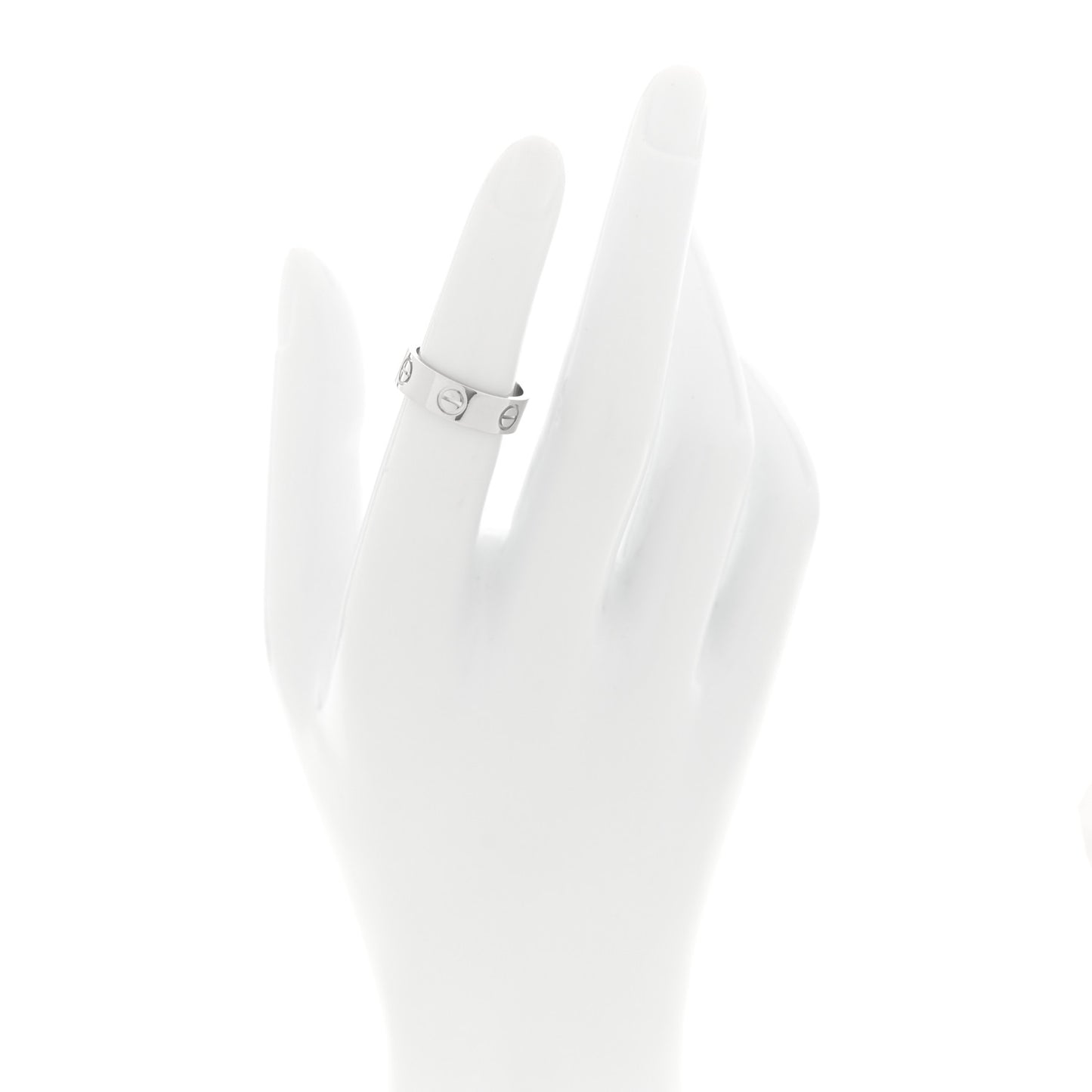18K White Gold 5.5mm LOVE Ring 49 5