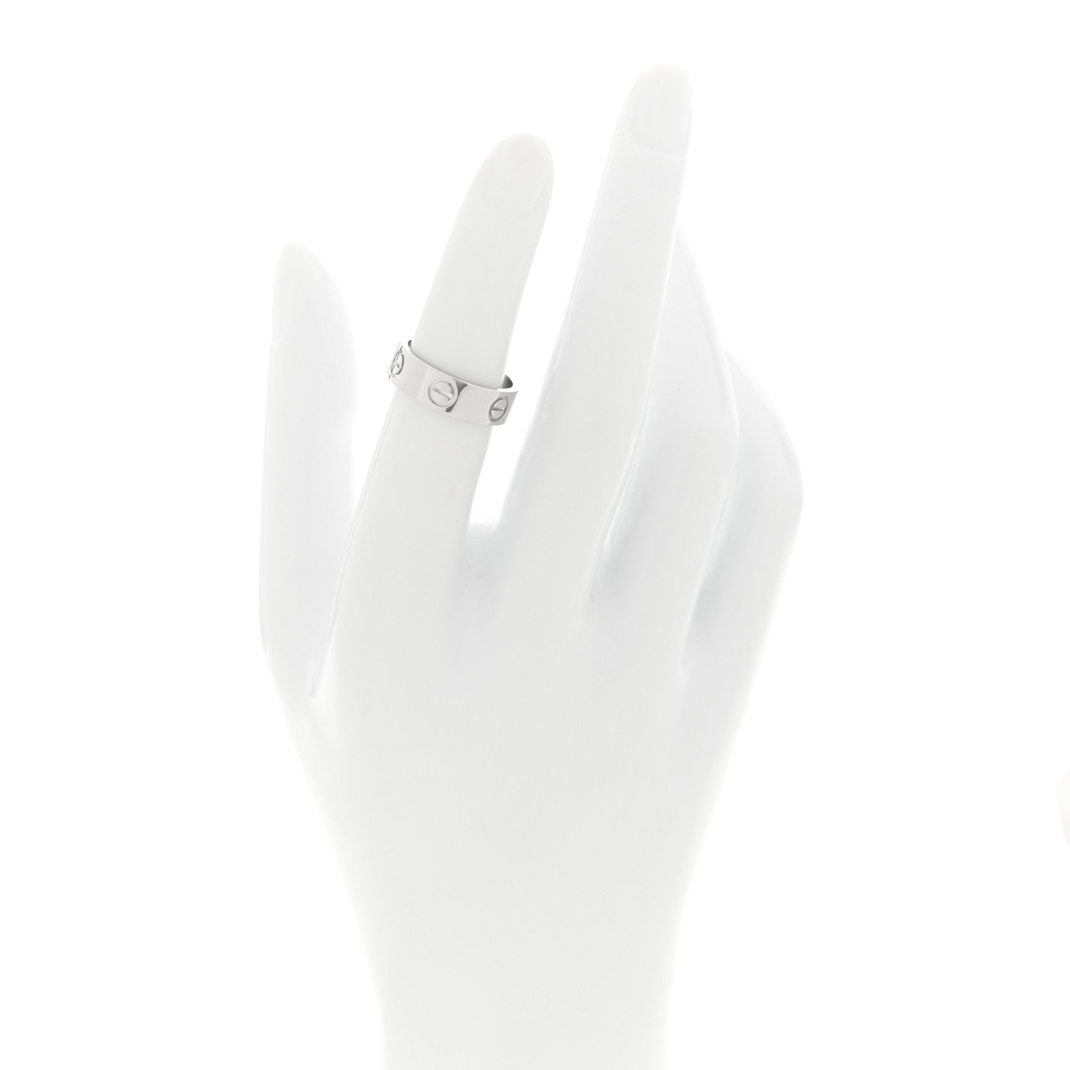 Cartier 18K White Gold 5.5mm LOVE Ring 49 5 2 of 5