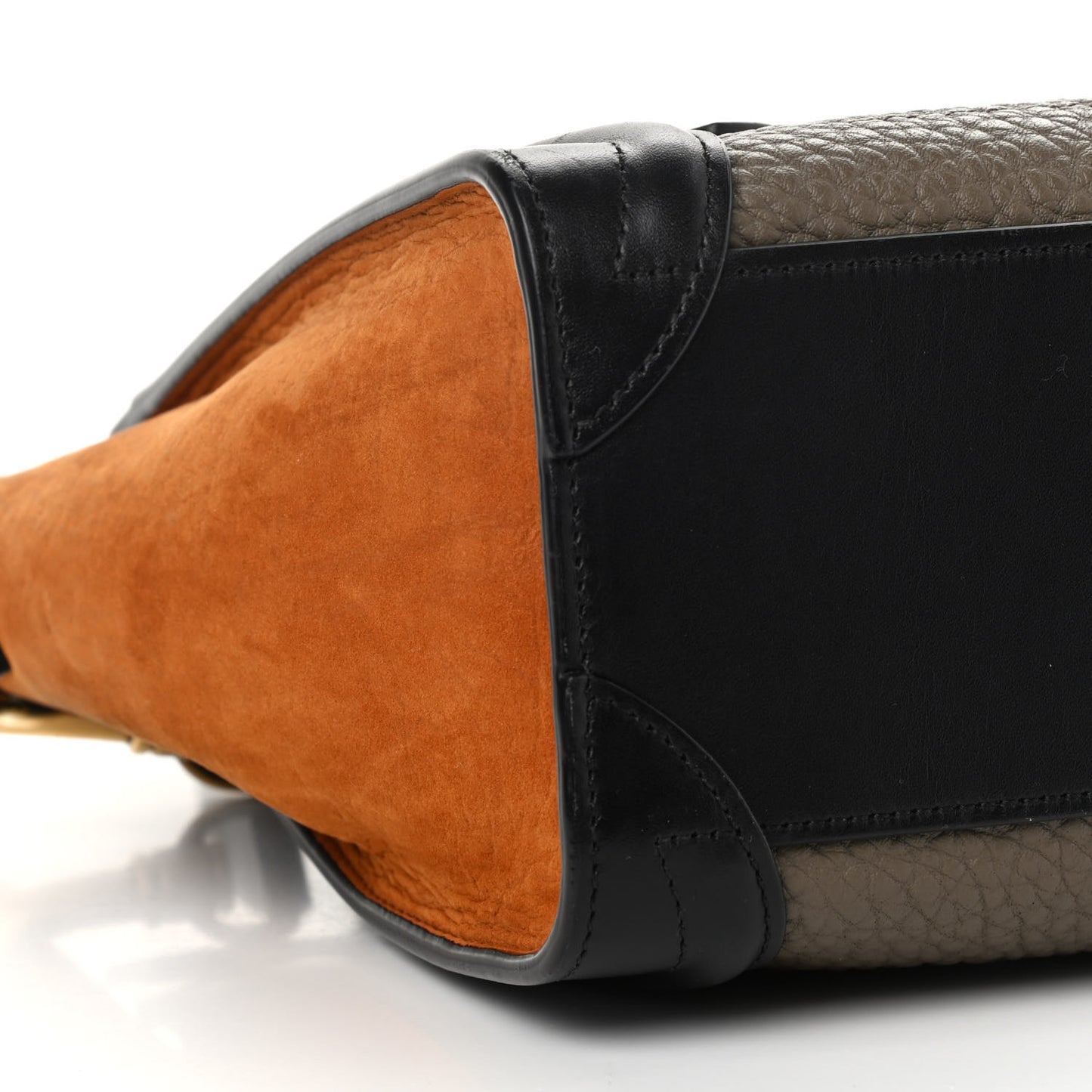 Bullhide Calfskin Nubuck Nano Tri-Color Luggage Tawny