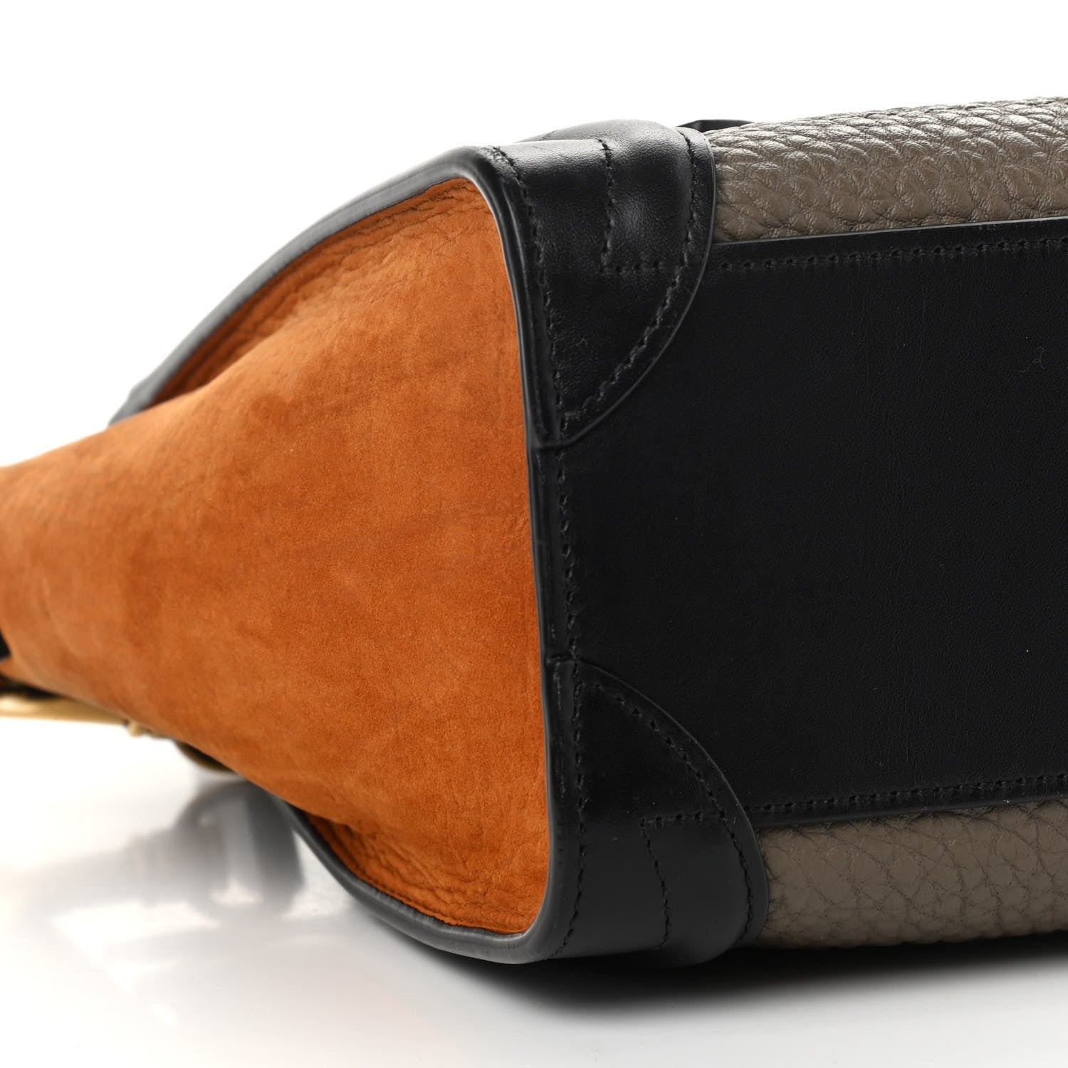 Celine Bullhide Calfskin Nubuck Nano Tri-Color Luggage Tawny 5 of 13