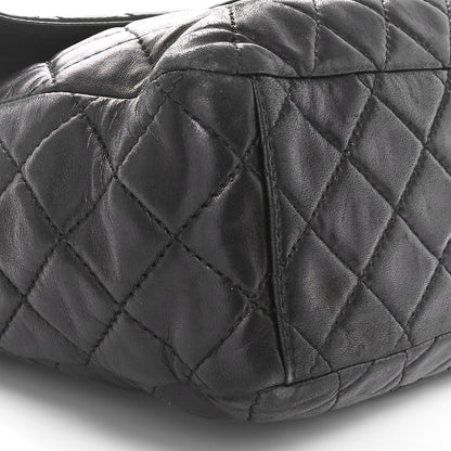 Chanel Washed Lambskin Quilted Maxi Single Flap Black 9 of 10