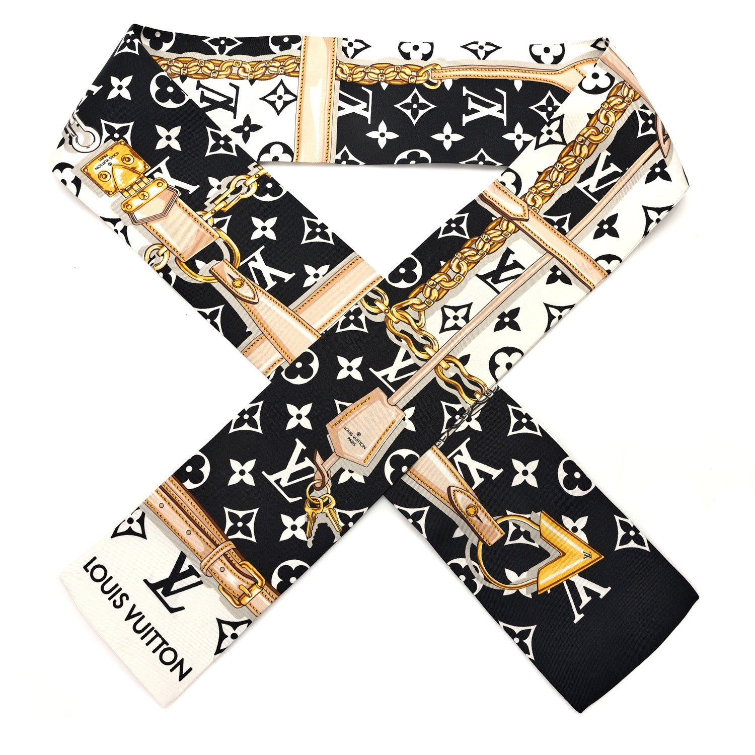 Louis Vuitton Silk Monogram Confidential Bandeau Black 1 of 3
