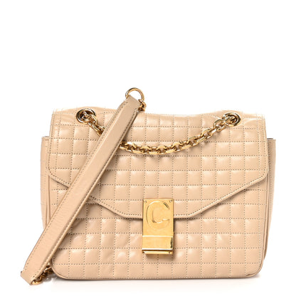 Celine Calfskin Quilted Medium C Bag Light Beige 1 of 10