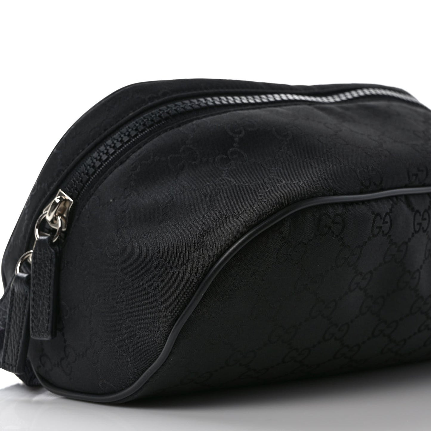 Nylon Monogram Fanny Pack Belt Bag Black