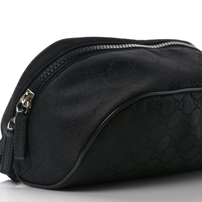 Gucci Nylon Monogram Fanny Pack Belt Bag Black 7 of 8