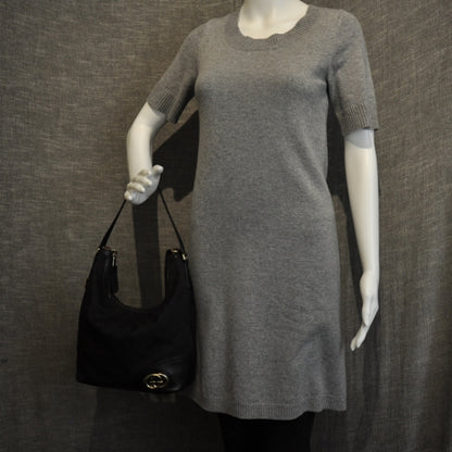 Gucci Monogram New Britt Shoulder Bag Black 2 of 12