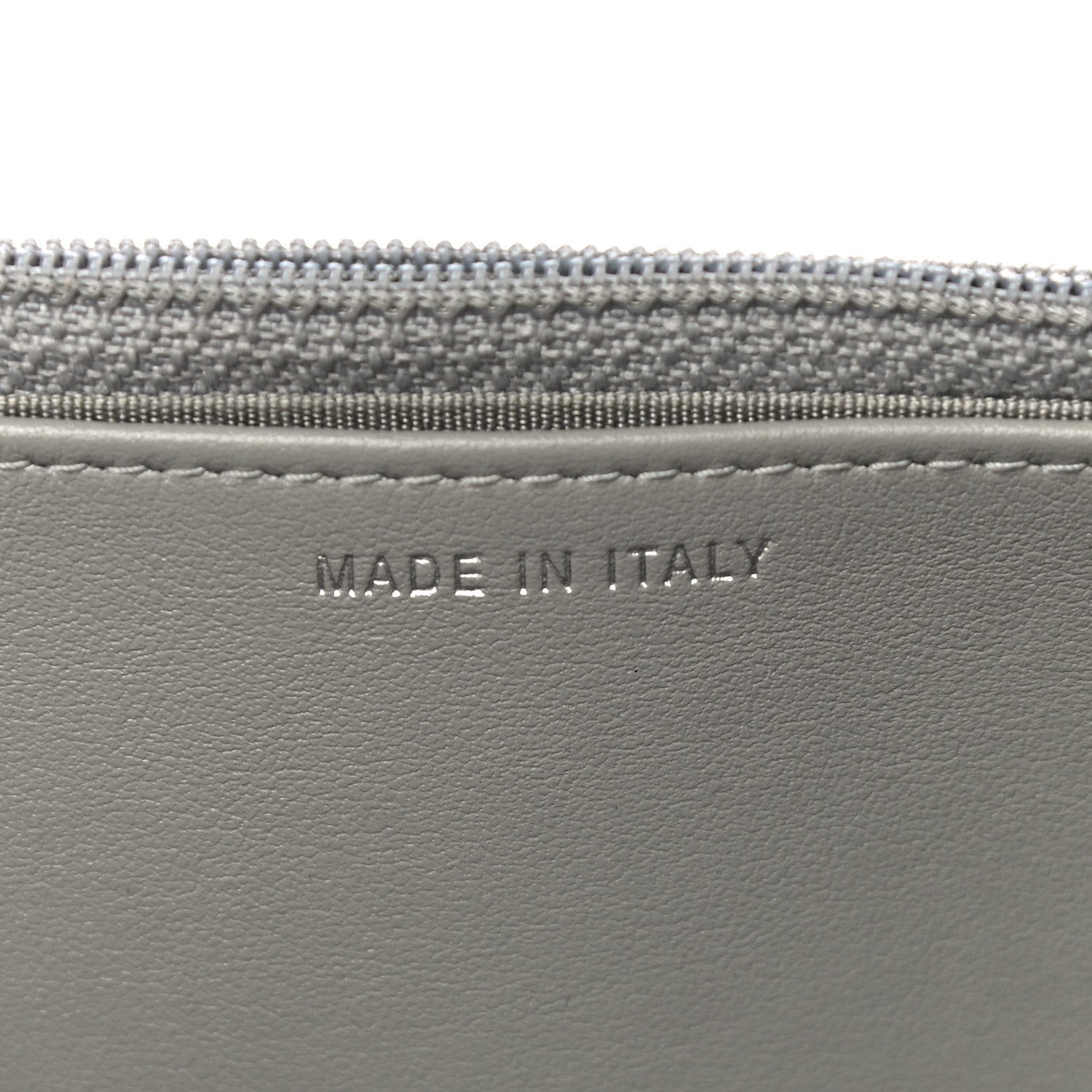 Chanel Calfskin Diagonal Chevron Quilted Tassel Wallet On Chain WOC Grey 7 of 12