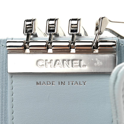 Chanel Caviar Quilted Classic 4 Key Holder Wallet Light Blue 7 of 8