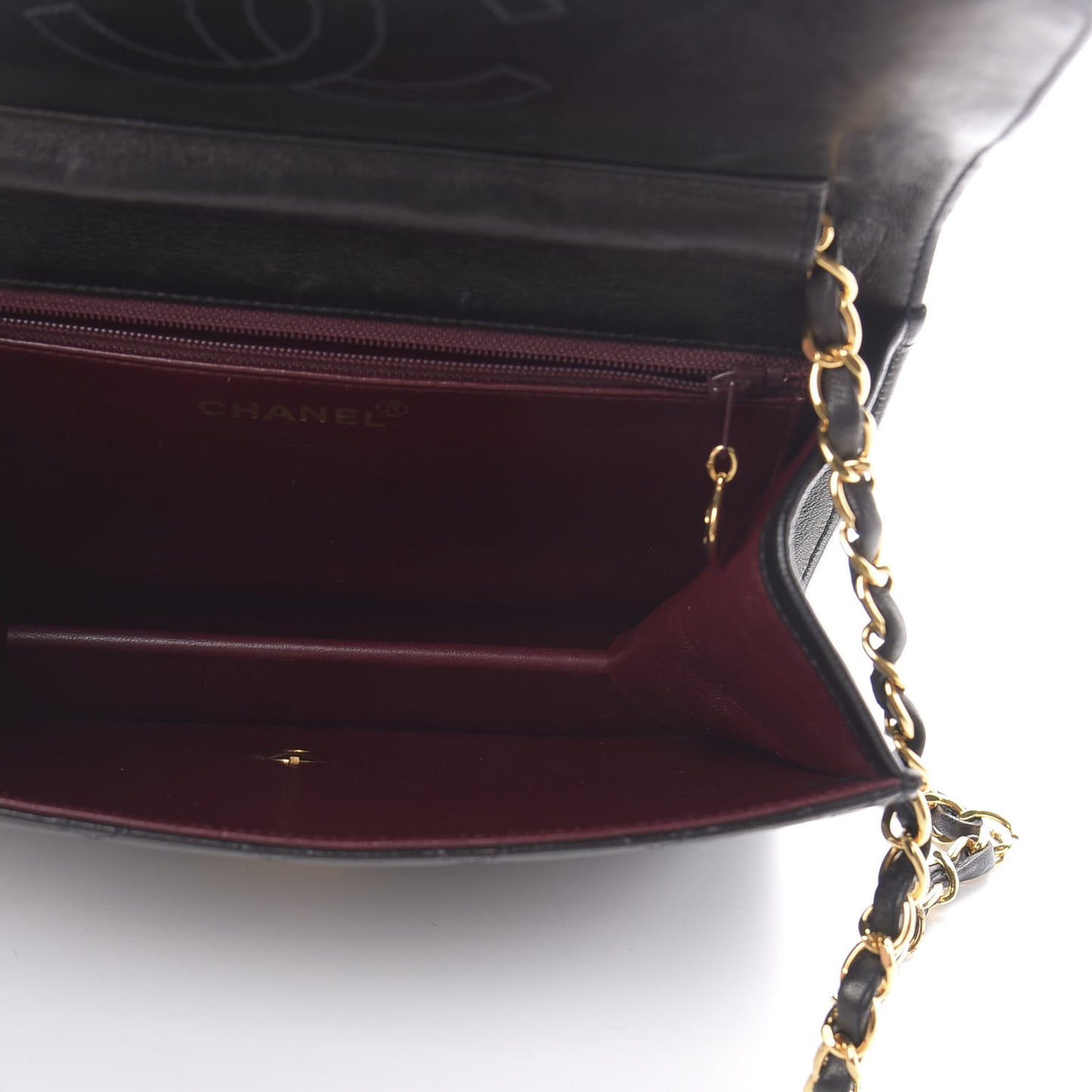 Lambskin Quilted Small Single Flap Black