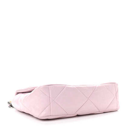 Chanel Lambskin Quilted Large Chanel 19 Flap Light Pink 4 of 12
