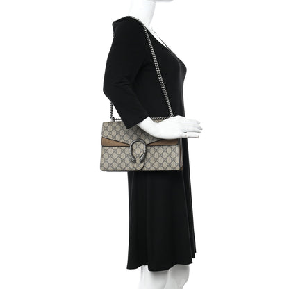 Gucci GG Supreme Monogram Small Dionysus Shoulder Bag Taupe 2 of 11