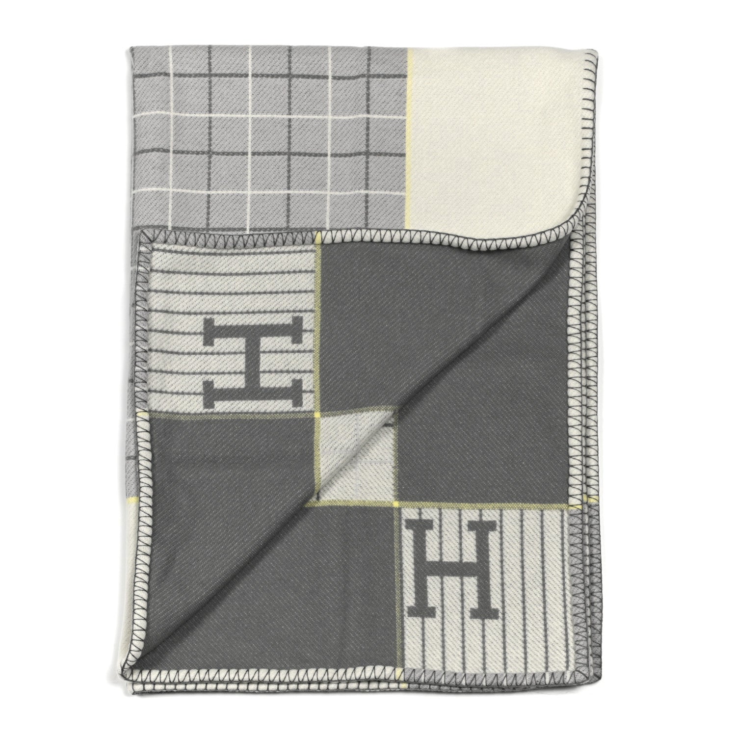 Hermes Wool Cashmere Avalon Passe-Passe Blanket 2 of 3