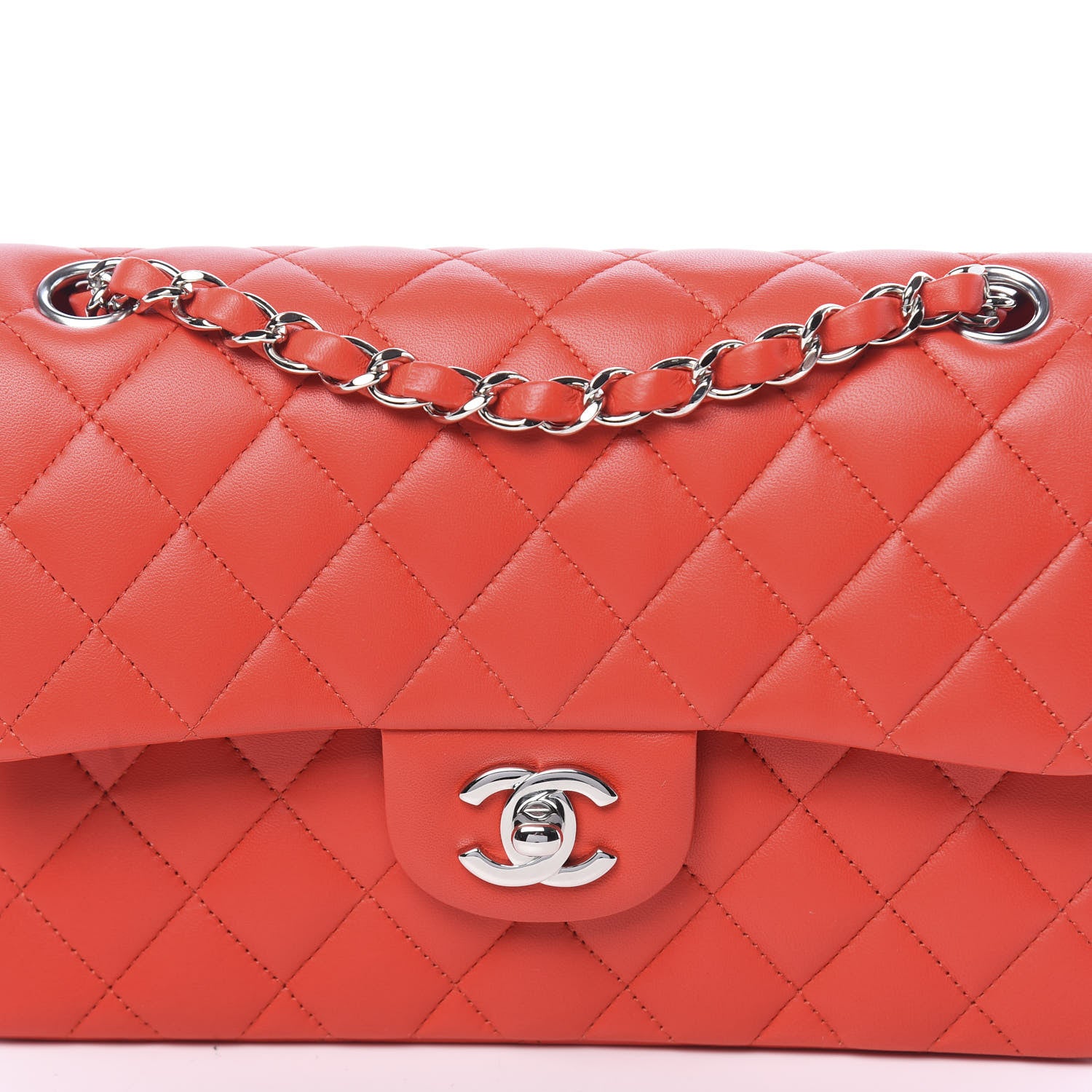 Chanel Lambskin Quilted Small Double Flap Red 10 of 11