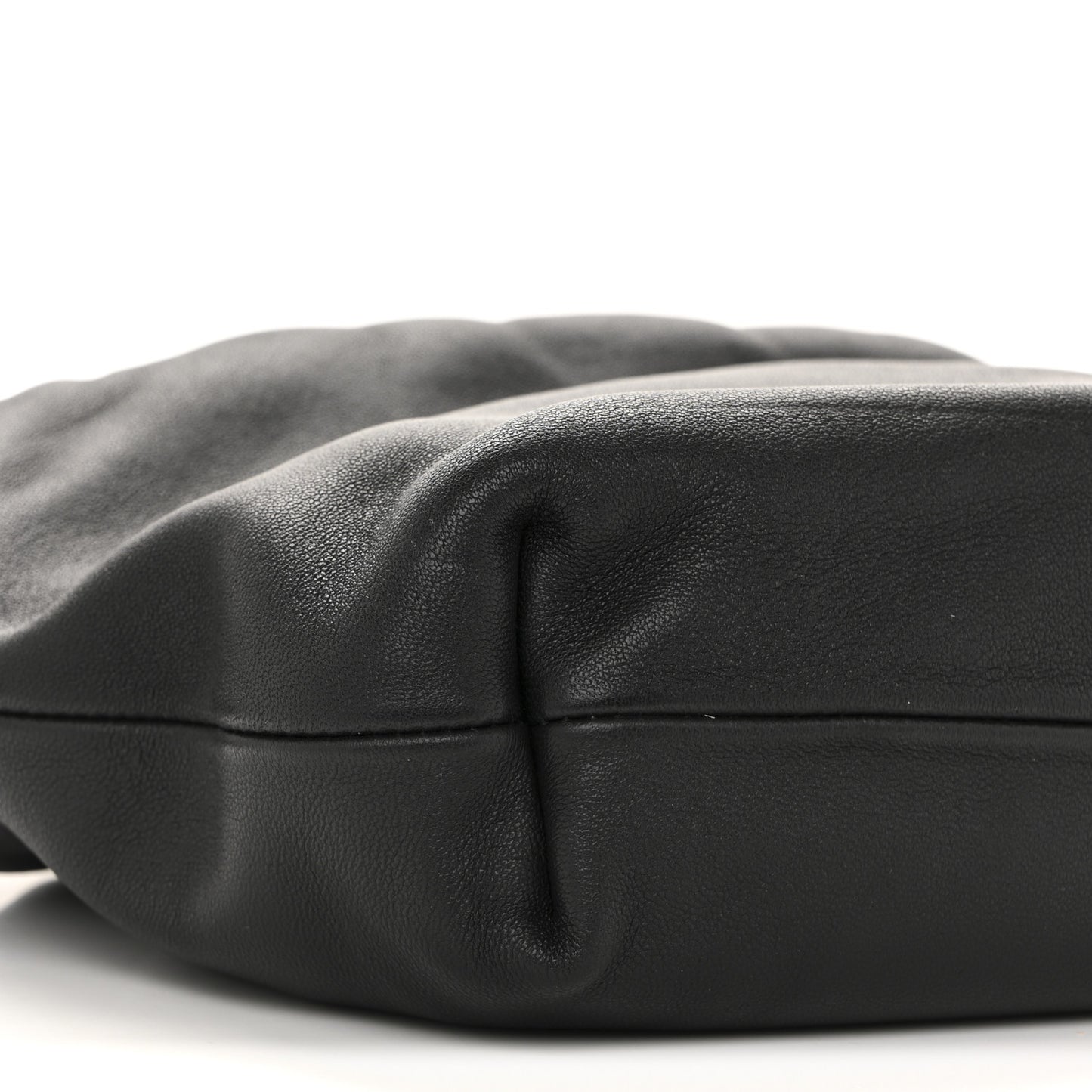 Mellow Nappa Donut Chain Mini Flamenco Knot Clutch Black