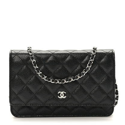 Chanel Caviar Quilted Wallet on Chain WOC Black 1 of 11