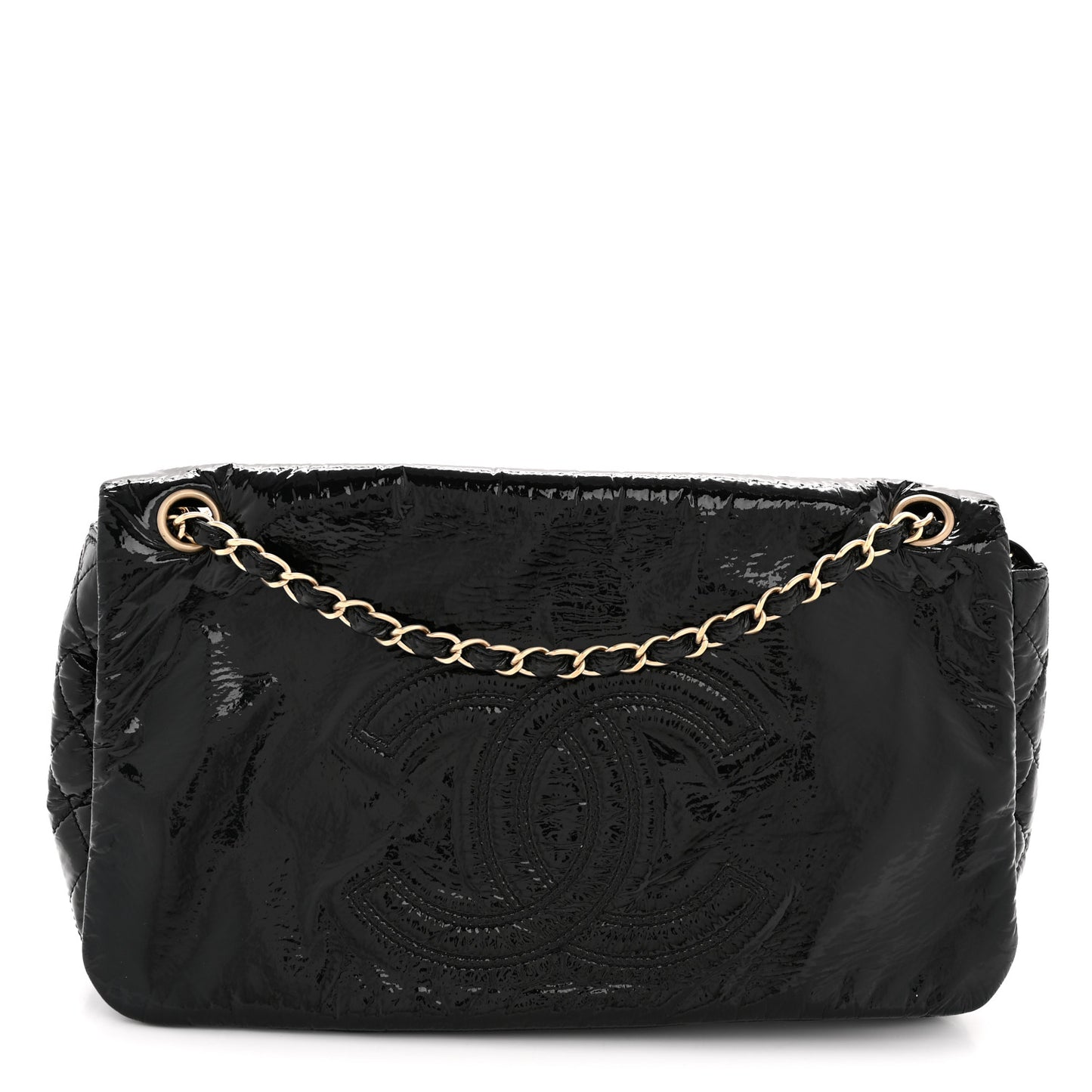 Vinyl Medium Rock and Chain Flap Black