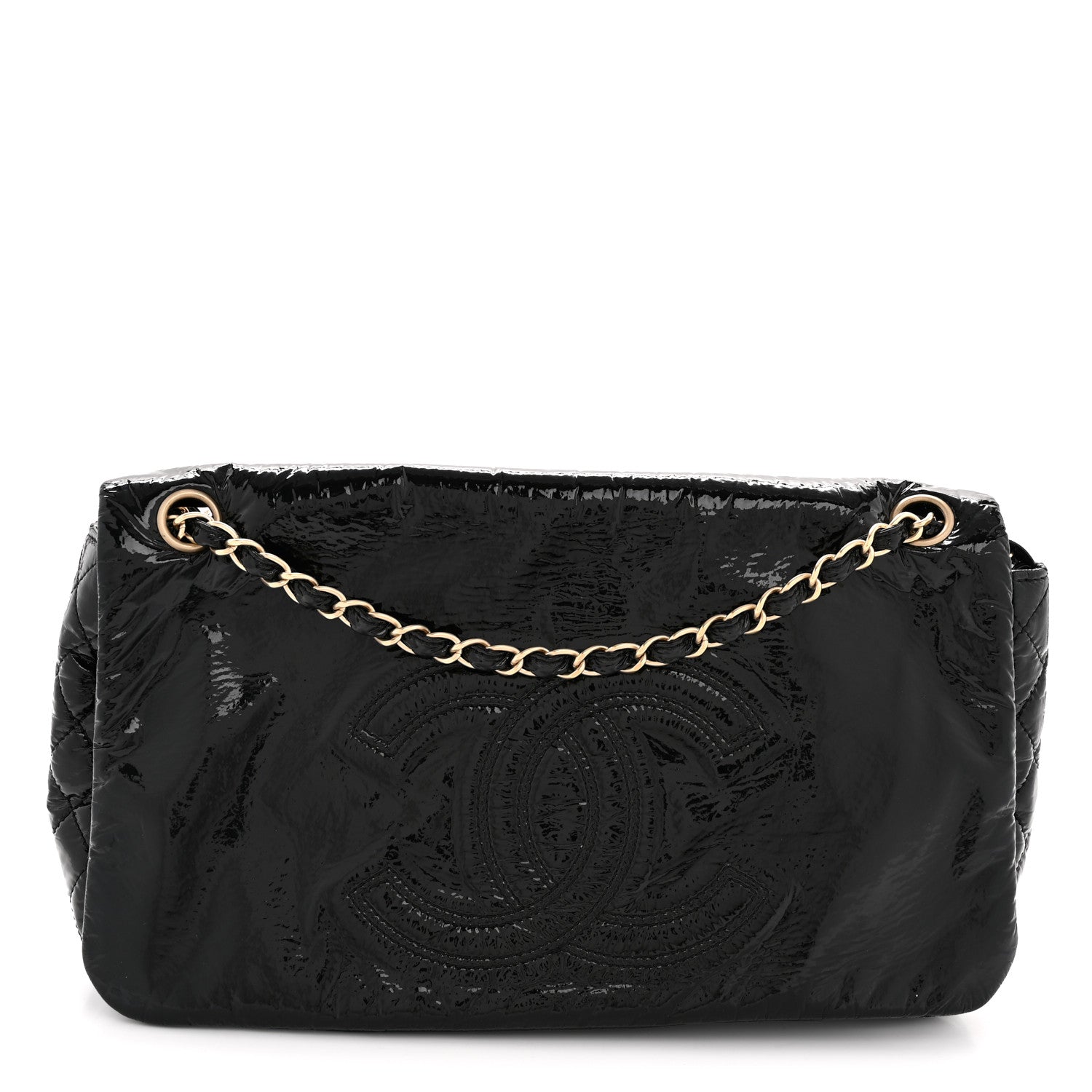 Chanel Vinyl Medium Rock and Chain Flap Black 1 of 11