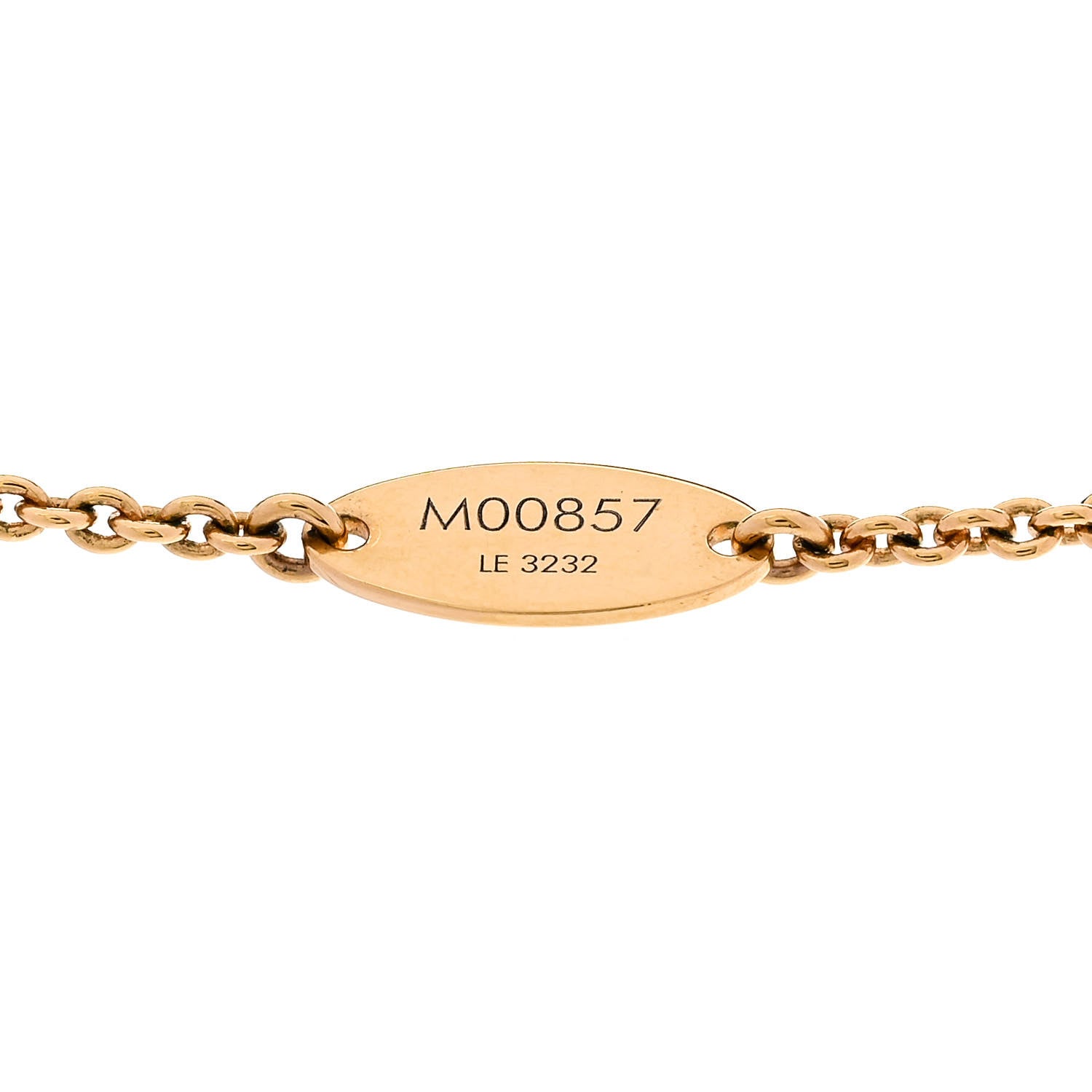 Louis Vuitton Essential V Necklace Gold 6 of 6