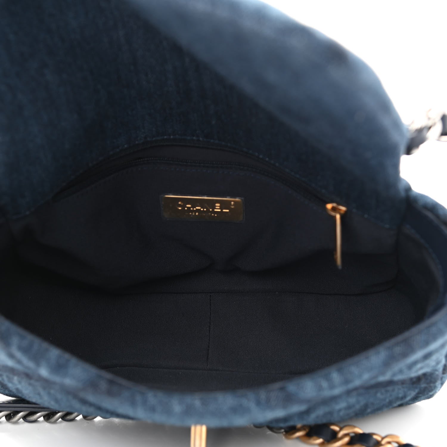 Chanel Denim Quilted Medium Chanel 19 Flap Blue 5 of 10