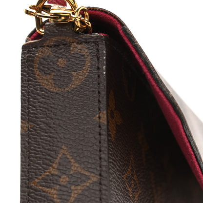 Louis Vuitton Monogram Pochette Felicie Chain Wallet Fuchsia 12 of 13