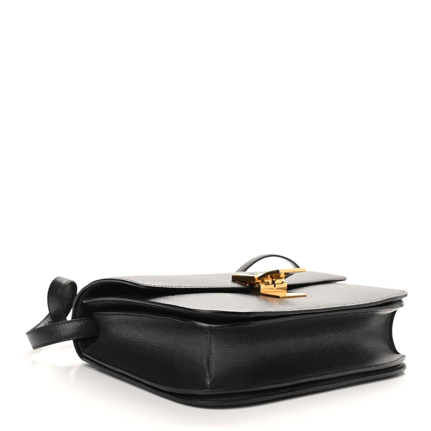Liege Calfskin Medium Classic Box Flap Bag Black